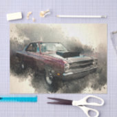 Vintager, antiquierter Wagen Seidenpapier (Handwerk)