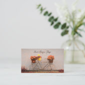 Vintager Antiquitätenladen Rustikales Flachrad Visitenkarte (Stehend Vorderseite)