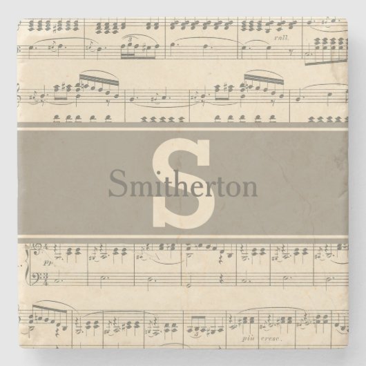 Vintager Antiquitätenstein Steinuntersetzer (Vorderseite)