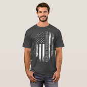 Vintager Anweisungsbefugter mit amerikanischer Fla T-Shirt (Vorne ganz)