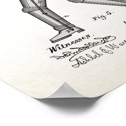 Vintager Anzug Patent 1881 Poster (Ecke)