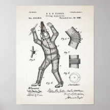Vintager Anzug Patent 1881 Poster