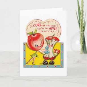 Vintager Apfel der Valentintagskarte meines Auges Feiertagskarte
