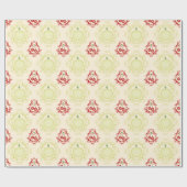 Vintager Apfel- und Kirschenbeschlag Geschenkpapier (Flach)