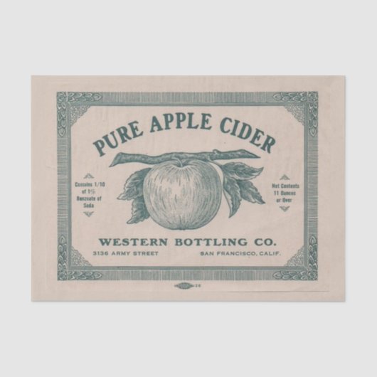 Vintager Apfelwein-Dekoupage-Möbeltransfer Seidenpapier (Vorderseite)