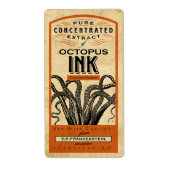 VINTAGER APOTHEKAROCTOPUS INK | HALLOWEEN ETIKETT (Vorne)