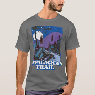 Vintager Appalachen-Weg Nachtschwärmerei T-Shirt