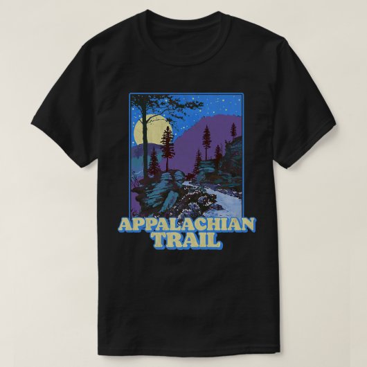 Vintager Appalachen-Weg Nachtschwärmerei T-Shirt (Design vorne)