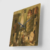 Vintager Apple-Aktionskorb Quadratische Wanduhr (Winkel)