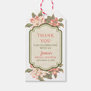Vintager Apple Blossom Brautparty Geschenkmarke Geschenkanhänger