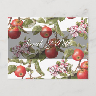 Vintager Apple Blossom Rett-the-Date Ankündigungspostkarte