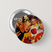 Vintager Apple-Bobbing Button (Vorne & Hinten)