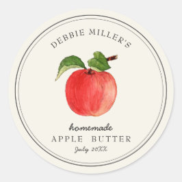 Vintager Apple Butter hausgemachte Marmelade Runder Aufkleber