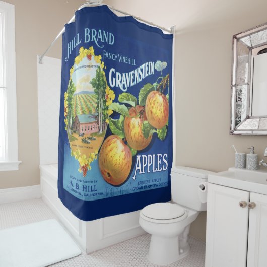 Vintager Apple-Duschvorhang Duschvorhang (Beispiel)