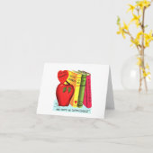 Vintager Apple für Lehrer Valentine Karte (Gelbe Blume)