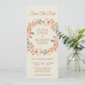 Vintager Apricot Save the Date Einladung (Stehend Vorderseite)