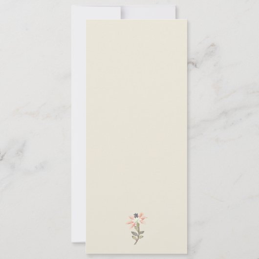 Vintager Apricot Save the Date Einladung (Rückseite)