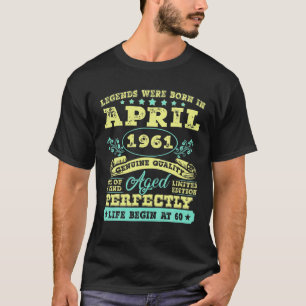 Vintager April 1961 60. Geburtstag 60 Jahre alt T-Shirt