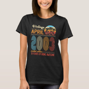 Vintager April 2003 19 Jahre alter 19. Geburtstag  T-Shirt