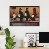Vintager Aprilscherz auf dem Rücken Poster (Heimbüro)