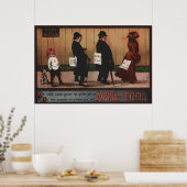 Vintager Aprilscherz auf dem Rücken Poster (Küche)
