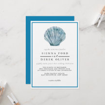 Vintager Aquamariner Blue Single Seashell Wedding