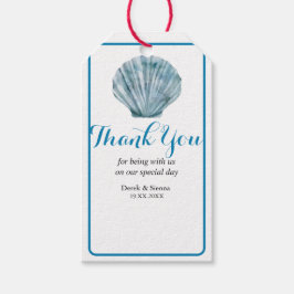 Vintager Aquamariner Blue Single Seashell Wedding Geschenkanhänger