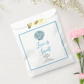 Vintager Aquamariner Blue Single Seashell Wedding Geschenktütchen (Versiegelt)