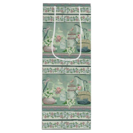 Vintager Aquamariner Tee & Rose Weinbeutel Geschenktüte Für Weinflaschen