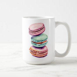 Vintager Aquarellmakaron Kaffeetasse