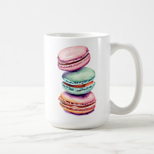Vintager Aquarellmakaron Kaffeetasse
