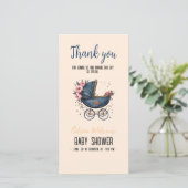 Vintager Aquarellplatz, Kinderdusche2 Dankeskarte (Stehend Vorderseite)