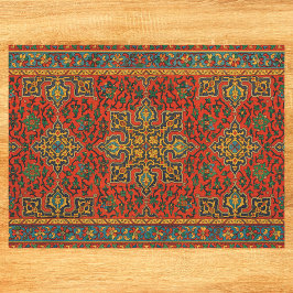 Vintager arabischer Teppichboden Seidenpapier