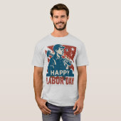 Vintager Arbeitstag USA Retro-Poster-Stil T-Shirt (Vorne ganz)