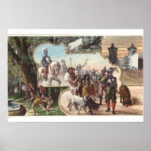 Vintager Arbuckle Bros-Kaffee "Florida" Poster (Vorne)