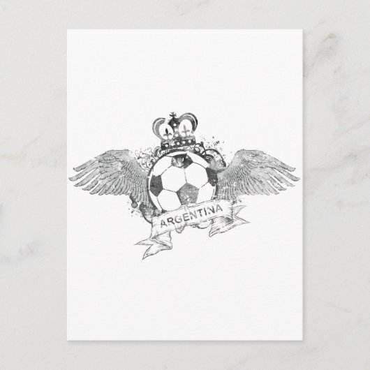 Vintager Argentinien-Fußball Postkarte (Vorderseite)