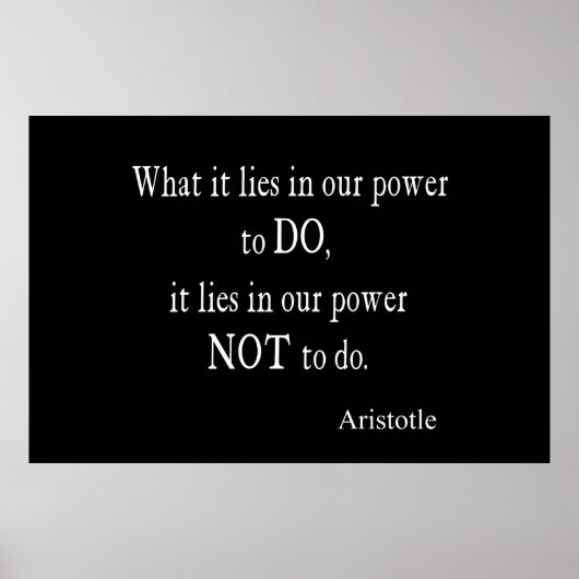 Vintager Aristoteles-Power Inspiration Zitat Poster (Vorne)