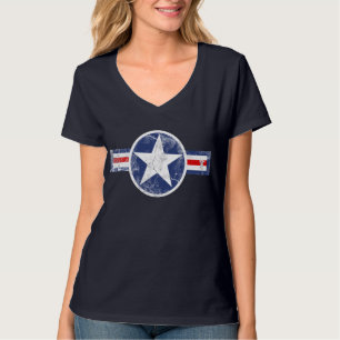 Vintager Armee-Luft-Korps-Stern patriotisch T-Shirt