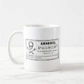 Vintager arsenhaltiger Gift-Aufkleber Kaffeetasse (Links)