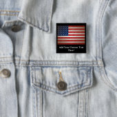 Vintager Art-amerikanische Flaggen-patriotischer Button (Beispiel)