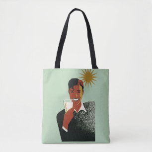 Vintager Art Deco Man, kalte Getränke im Sommer Tasche