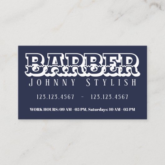 Vintager Artfriseur des mutigen Duotones Visitenkarte (Vorderseite)