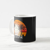 Vintager Aruba Palm Tree Summer Beach Kaffeetasse (Vorderseite Links)