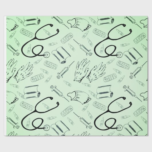 Vintager Arzt Geschenkpapier (Flach)