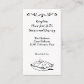 Vintager Aschenputtel Schwarz-weißer Empfang Begleitkarte (Vorderseite)