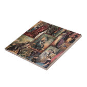 Vintager Aschenputtel-WeihnachtsMontage Fliese (Seite)