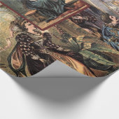 Vintager Aschenputtel-WeihnachtsMontage Geschenkpapier (Ecke)