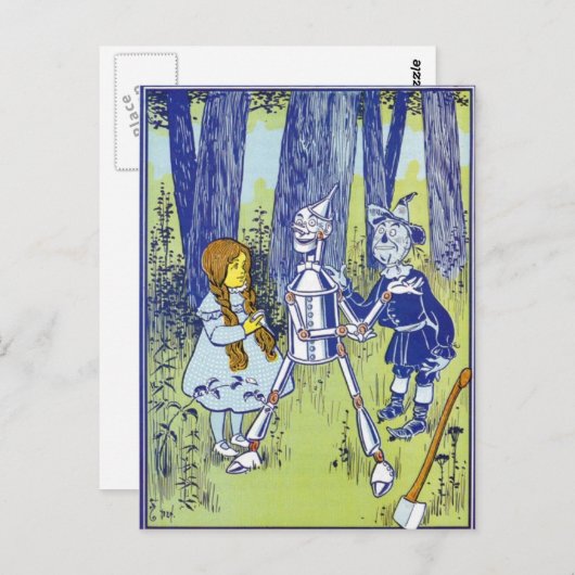 Vintager Assistent für OZ-Zeichen Postkarte (Vorne/Hinten)