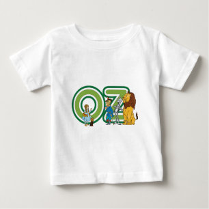 Vintager Assistent für Oz-Zeichen und Textbuchstab Baby T-shirt