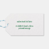 Vintager Assistent für Oz-Zeichen und Textbuchstab Geschenkanhänger (Rückseite Horizontal)